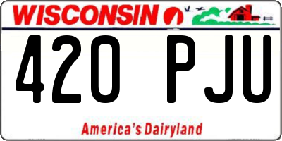 WI license plate 420PJU