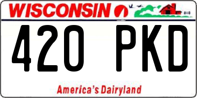 WI license plate 420PKD