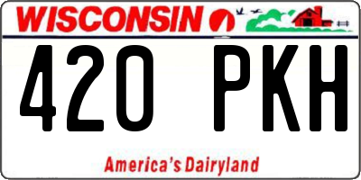 WI license plate 420PKH
