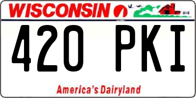 WI license plate 420PKI