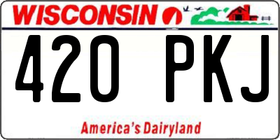 WI license plate 420PKJ