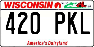 WI license plate 420PKL