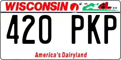WI license plate 420PKP
