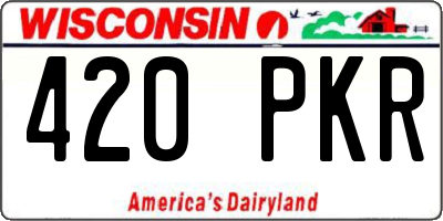 WI license plate 420PKR