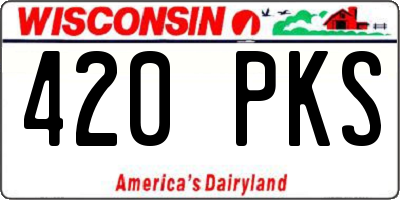 WI license plate 420PKS