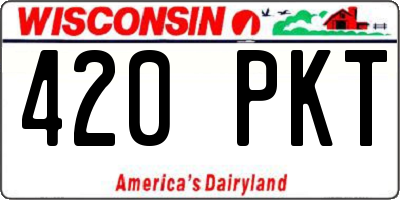 WI license plate 420PKT
