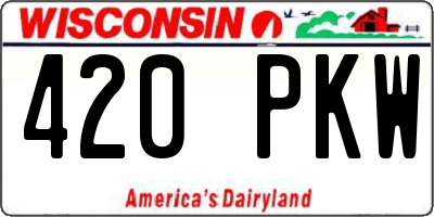 WI license plate 420PKW