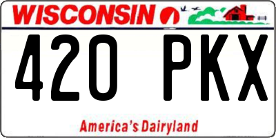 WI license plate 420PKX