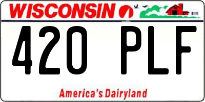 WI license plate 420PLF