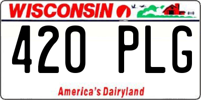 WI license plate 420PLG