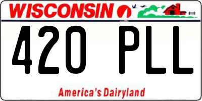 WI license plate 420PLL
