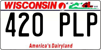 WI license plate 420PLP