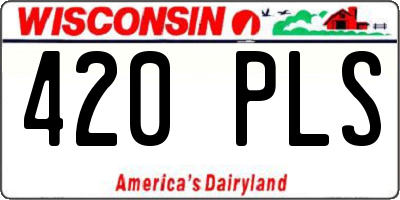 WI license plate 420PLS