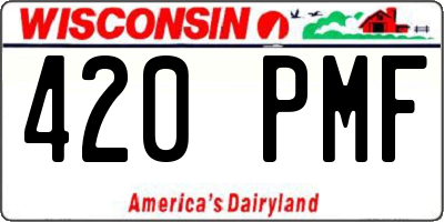 WI license plate 420PMF