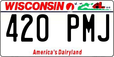 WI license plate 420PMJ
