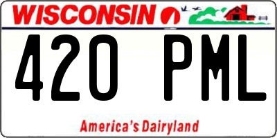 WI license plate 420PML