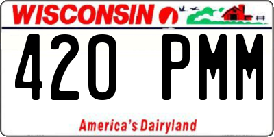 WI license plate 420PMM