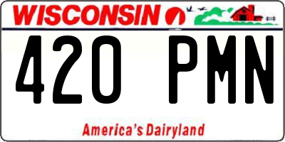 WI license plate 420PMN