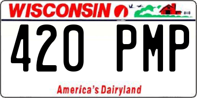 WI license plate 420PMP