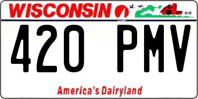 WI license plate 420PMV