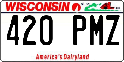 WI license plate 420PMZ