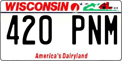 WI license plate 420PNM