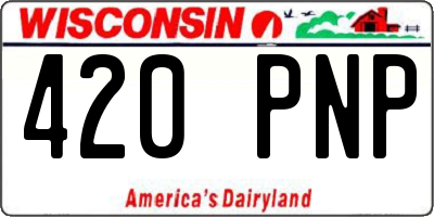 WI license plate 420PNP