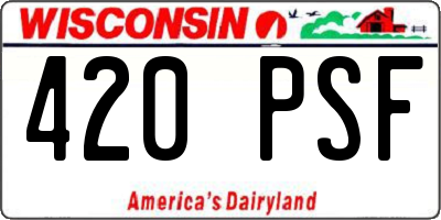 WI license plate 420PSF
