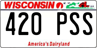 WI license plate 420PSS