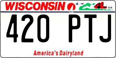 WI license plate 420PTJ