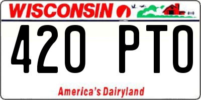 WI license plate 420PTO