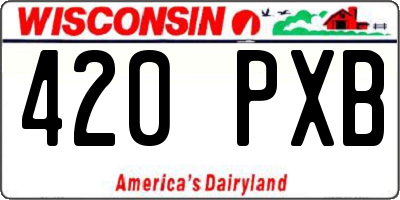 WI license plate 420PXB