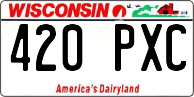 WI license plate 420PXC