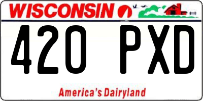 WI license plate 420PXD