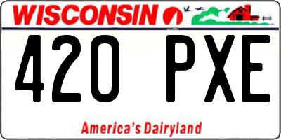 WI license plate 420PXE