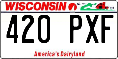 WI license plate 420PXF