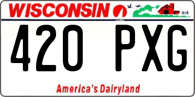 WI license plate 420PXG
