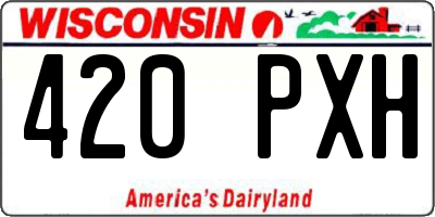 WI license plate 420PXH