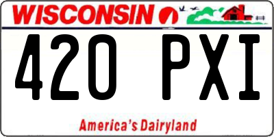 WI license plate 420PXI