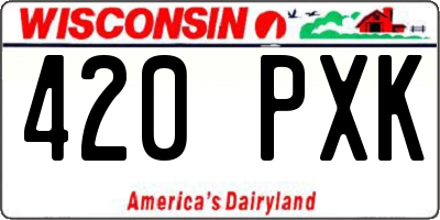 WI license plate 420PXK