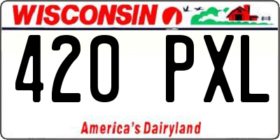 WI license plate 420PXL