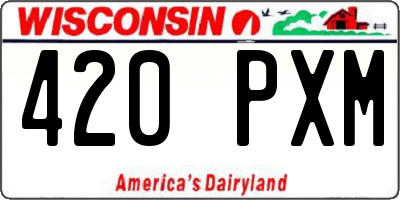 WI license plate 420PXM
