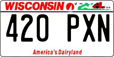 WI license plate 420PXN