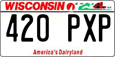 WI license plate 420PXP
