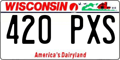 WI license plate 420PXS