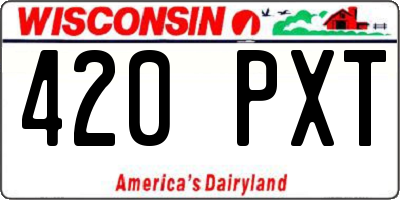 WI license plate 420PXT