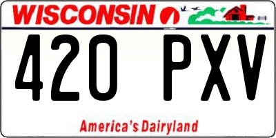 WI license plate 420PXV