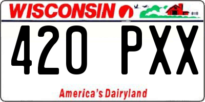 WI license plate 420PXX