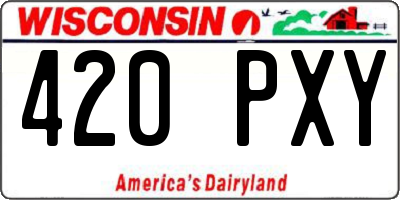 WI license plate 420PXY