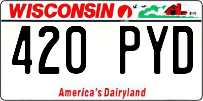 WI license plate 420PYD